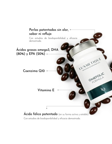 Luxmetique Fórmula Omefolic 60 perlas