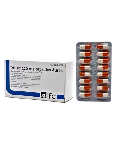 Difur 120mg 96 cápsulas duras