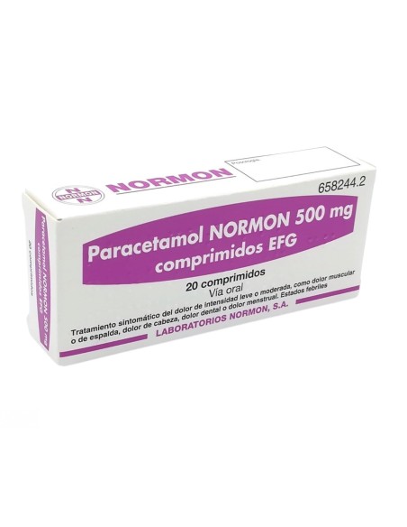 Paracetamol Normon 500 mg 20 Comprimidos