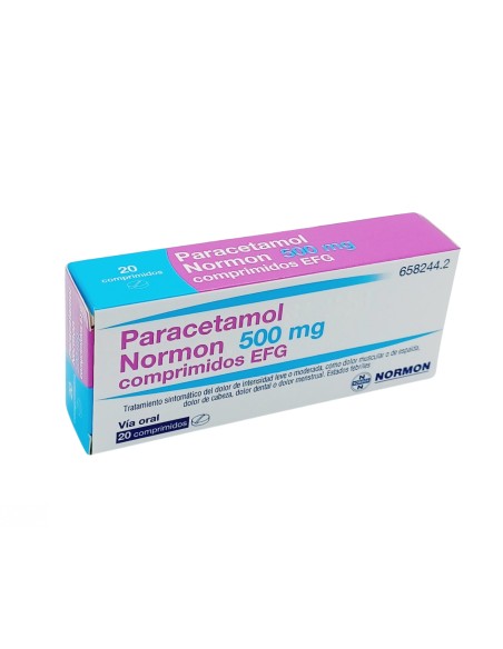 Paracetamol Normon 500 mg 20 Comprimidos