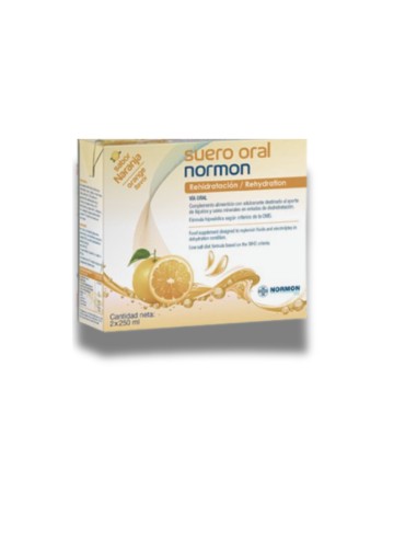 Normon suero oral naranja 2uds x 250ml Normon suero oral naranja 2uds x 250ml