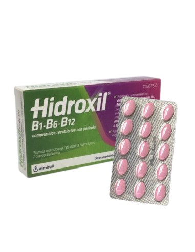 Hidroxil B1 B6 B12. 30 comprimidos