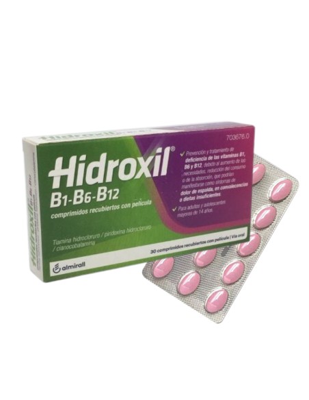 Hidroxil B1 B6 B12. 30 comprimidos