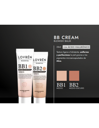 BB1 Cream Bálsamo Lovren (Tono claro)...