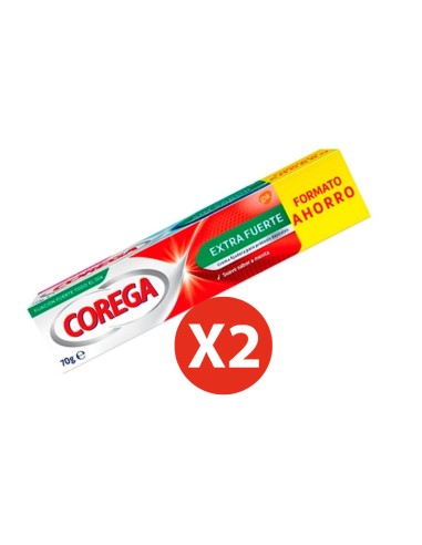 Corega Extrafuerte Duplo 70g x 2 Corega Extrafuerte Duplo 70g x 2