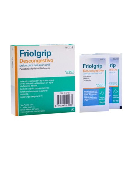 FriolGrip Descongestivo 10 Sobres Polvo para Solución Oral