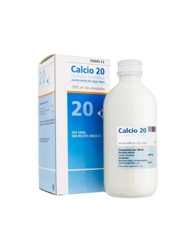 Calcio 20 Emulsión Oral 300 ml