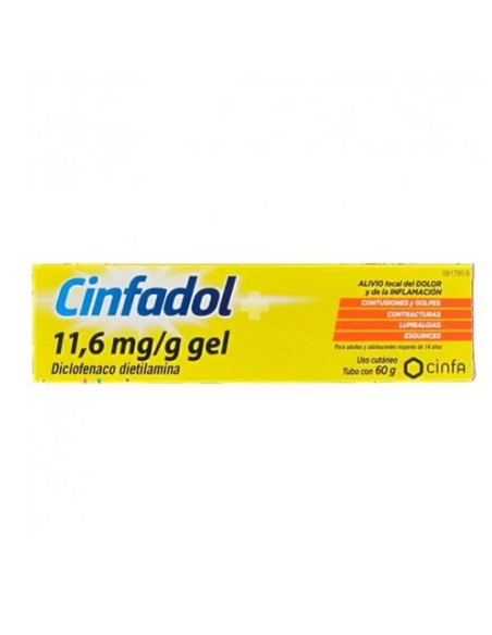 Cinfadol Diclofenaco Cinfa 10 mg/g gel Tópico 60 gramos