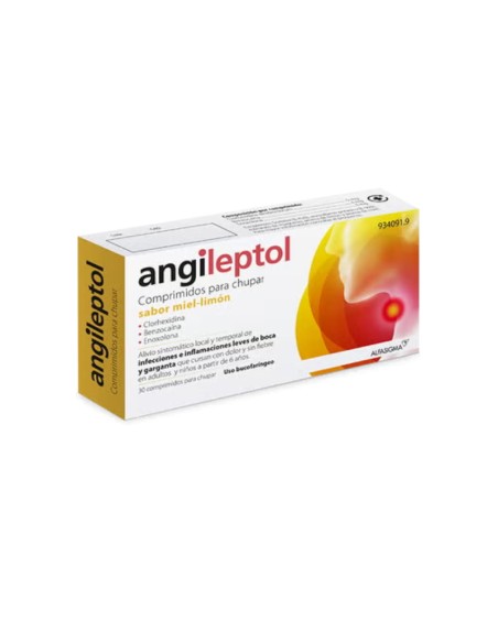 Angileptol Miel-Limón 30 comprimidos para chupar