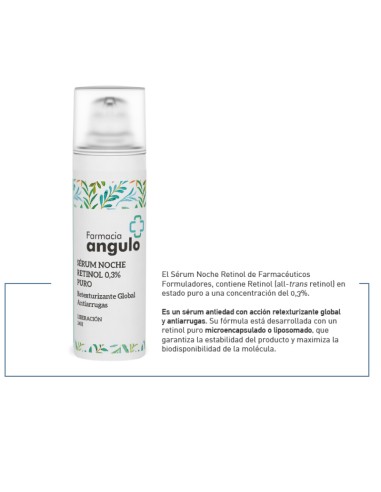 Angulo sérum noche Retinol 0.3% Puro...