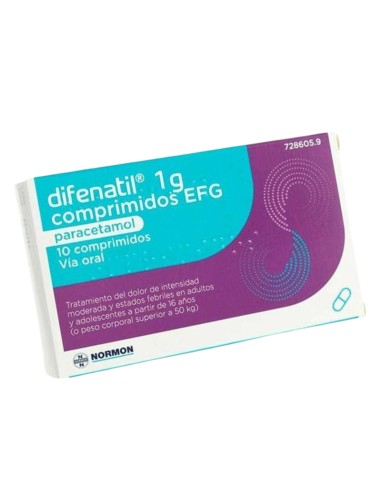 Difenatil 1g 10 Comprimidos Difenatil 1g 10 Comprimidos