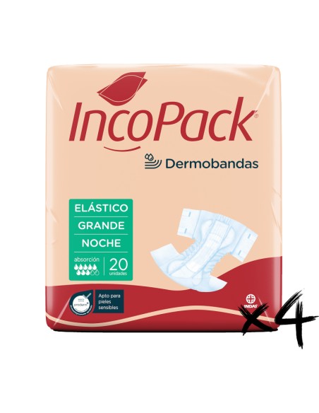 Incopack Elástico Talla Grande noche 80 uds