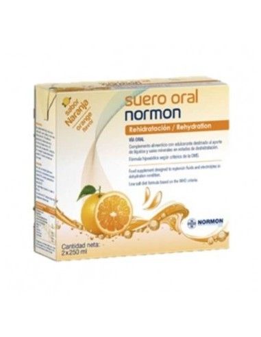 Normon suero oral naranja 2uds x 250ml Normon suero oral naranja 2uds x 250ml