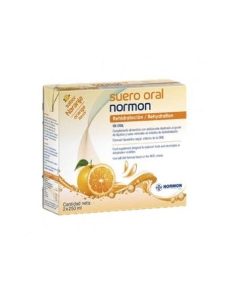 Normon suero oral naranja 2uds x 250ml