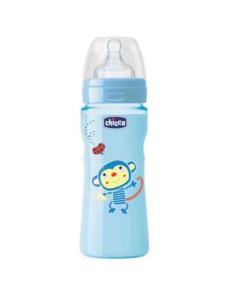 Chicco Biberón Tetina Silicona Fisiológico 4+ m Flujo Rápido 330 ml