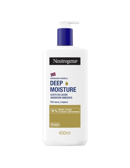 Neutrogena Hidratación Profunda Loción de Absorción Inmediata Enriquecida con Aceite 400 ml