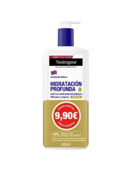 Neutrogena Hidratación Profunda Loción de Absorción Inmediata Enriquecida con Aceite 400 ml