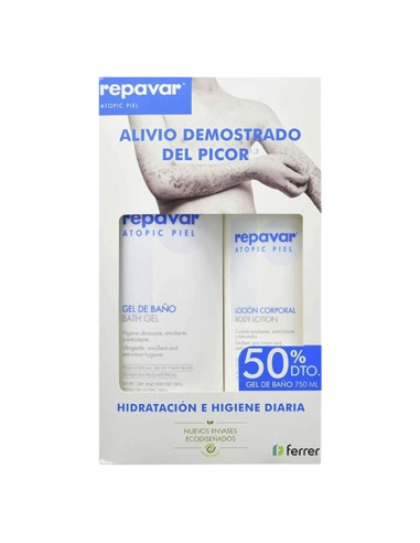 Repavar Pack Atopic Piel gel 750 ml + loción 500 ml