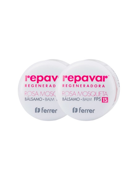 Repavar Duplo Bálsamo Labial con Rosa Mosqueta SPF15 2x10 ml