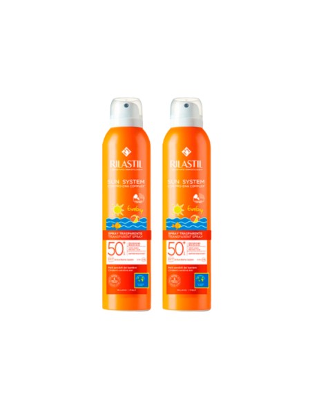 Rilastil Sun System Baby Duplo Spray Transparente SPF50+ 2x200 ml