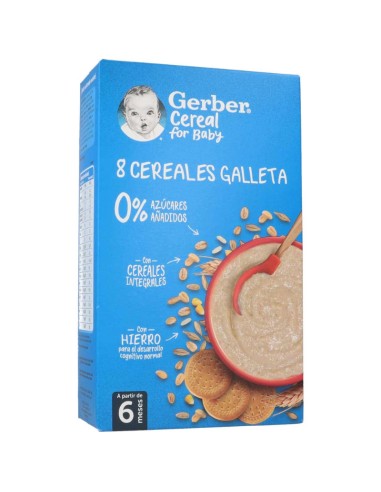 Gerber 8 Cereales Galleta +6m 475g Gerber 8 Cereales Galleta +6m 475g
