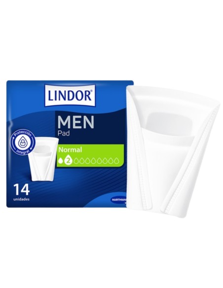 Lindor Men Pad Normal 2 gotas 14 unidades