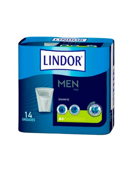 Lindor Men Pad Normal 2 gotas 14 unidades