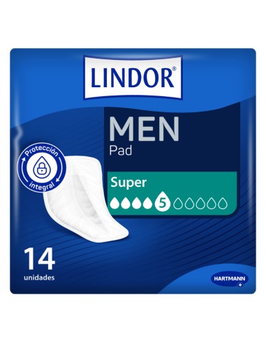 Lindor Men Pad Super 5 gotas 14 unidades