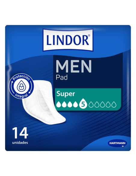 Lindor Men Pad Super 5 gotas 14 unidades