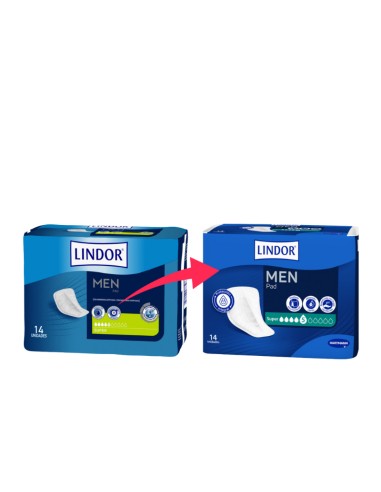 Lindor Men Pad Super 5 gotas 14 unidades