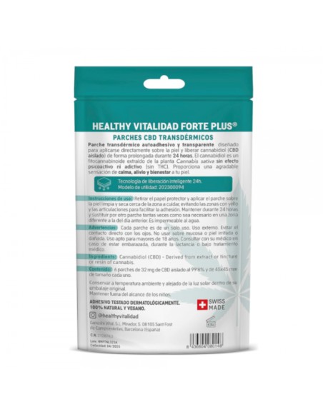 Parches Cbd 32 Mg Transdermicos 6 Unidades