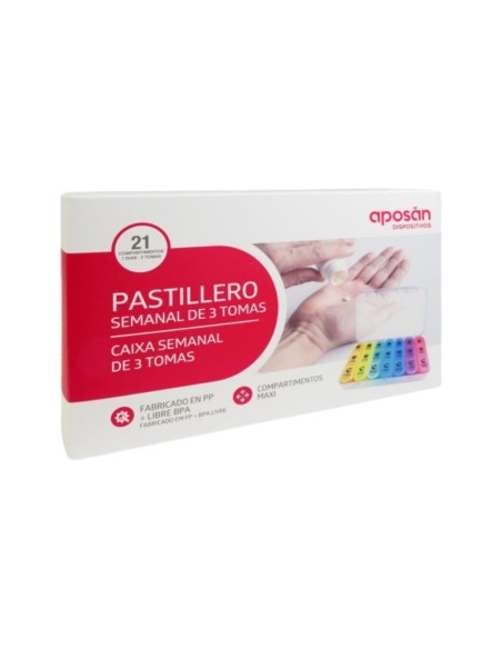Aposan Pastillero Semanal de 3 Tomas