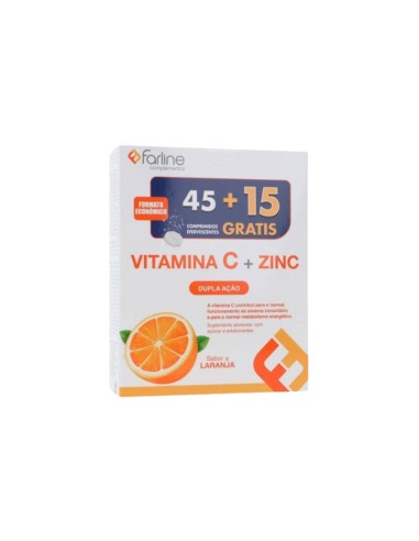 Farline Vitamina C+Zinc 45+15 comprimidos