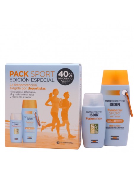 Isdin Pack Sport Fotoprotección Fusion Water SPF50+ 50ml + Fusion Gel SPF50+ 100ml