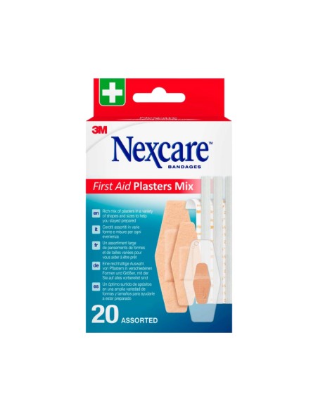 3M Nexcare First Aid Plasters Mix 20 Apositos