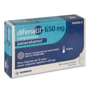 Difenatil 650mg 20 comprimidos