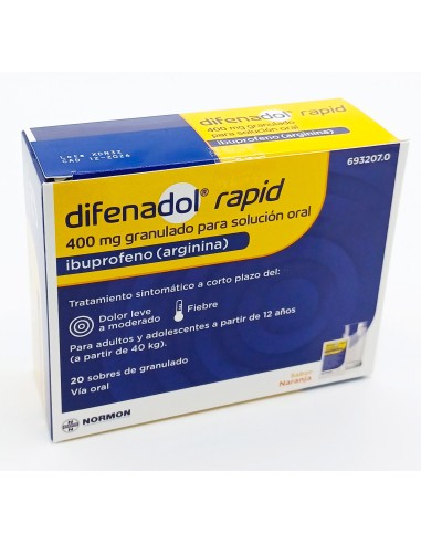 Difenadol Rapid 400mg 20 sobres Difenadol Rapid 400mg 20 sobres