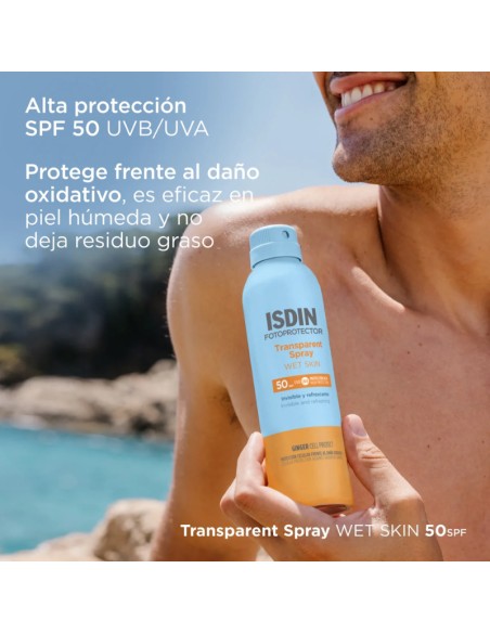 Isdin Fotoprotección Transparent Spray Wet Skin SPF50 250 ml