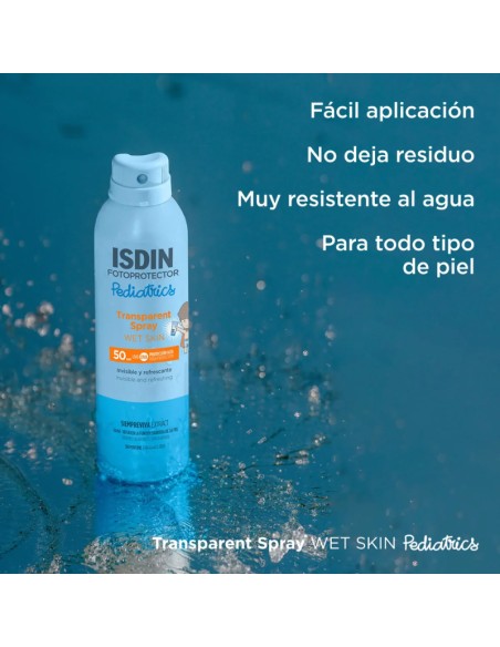 Isdin Fotoprotección Transparent Spray Wet Skin Pediatrics SPF50 250 ml