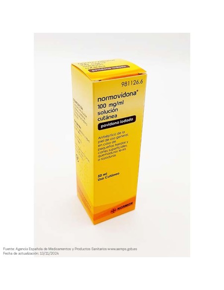 NORMOVIDONA 100 MG/ML SOLUCION TOPICA 50 ML