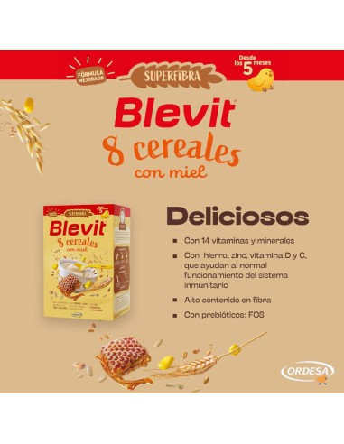 Blevit SUPERFIBRA 8 Cereales con Miel... Blevit SUPERFIBRA 8 Cereales con Miel...
