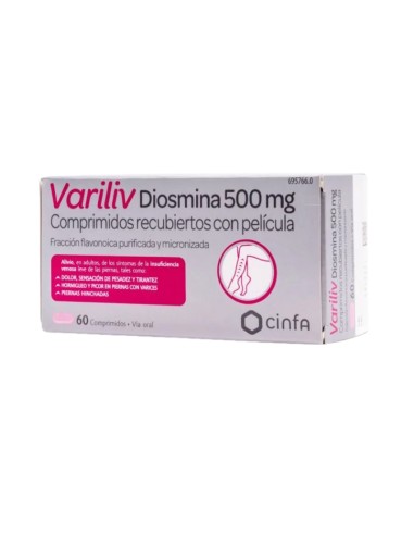 Variliv Diosmina 500 mg 60 comprimidos