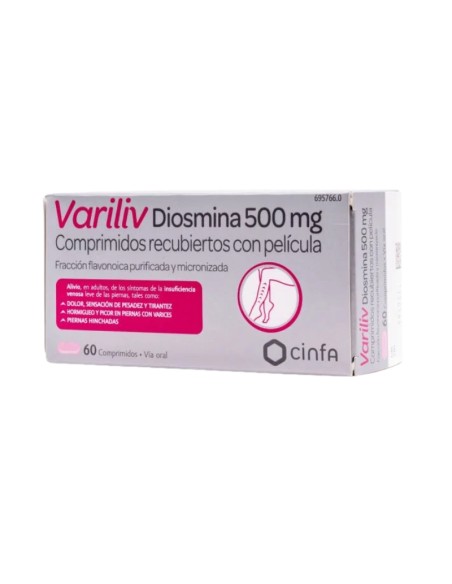 Variliv Diosmina 500 mg 60 comprimidos