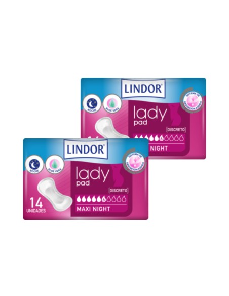 Lindor Pack Lady Pad Maxi Night 2x14 unidades
