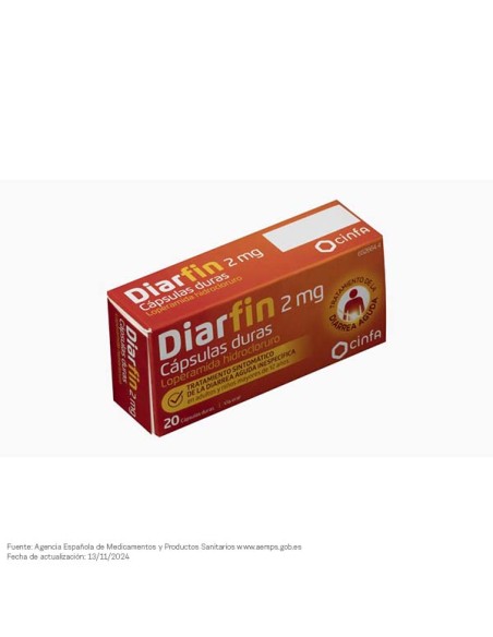 Diarfin 2 mg 20 cápsulas