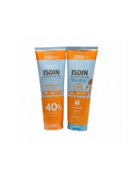 Isdin Fotoprotección Pack Gel Crema Adultos 250 ml + Niños 250 ml