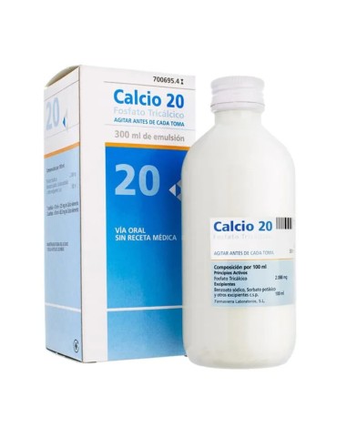 Calcio 20 Emulsión Oral 300 ml