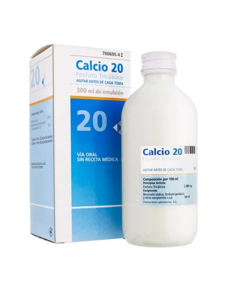 Calcio 20 Emulsión Oral 300 ml