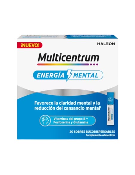 Multicentrum Energía Mental 20 sobres bucodispersables