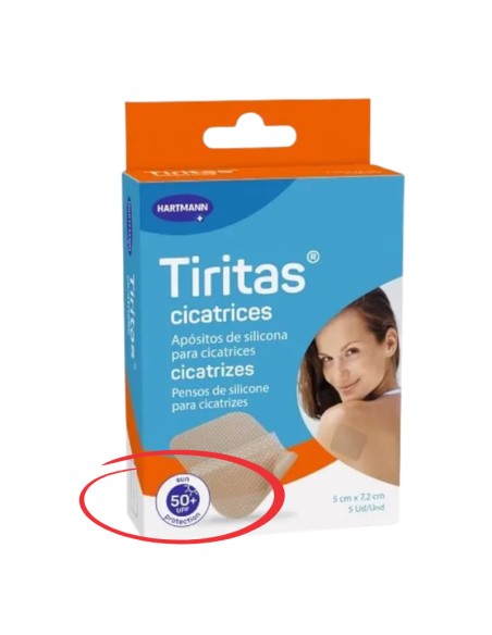 Hartmann Tiritas cicatrices 5cm x 7.2cm 5uds